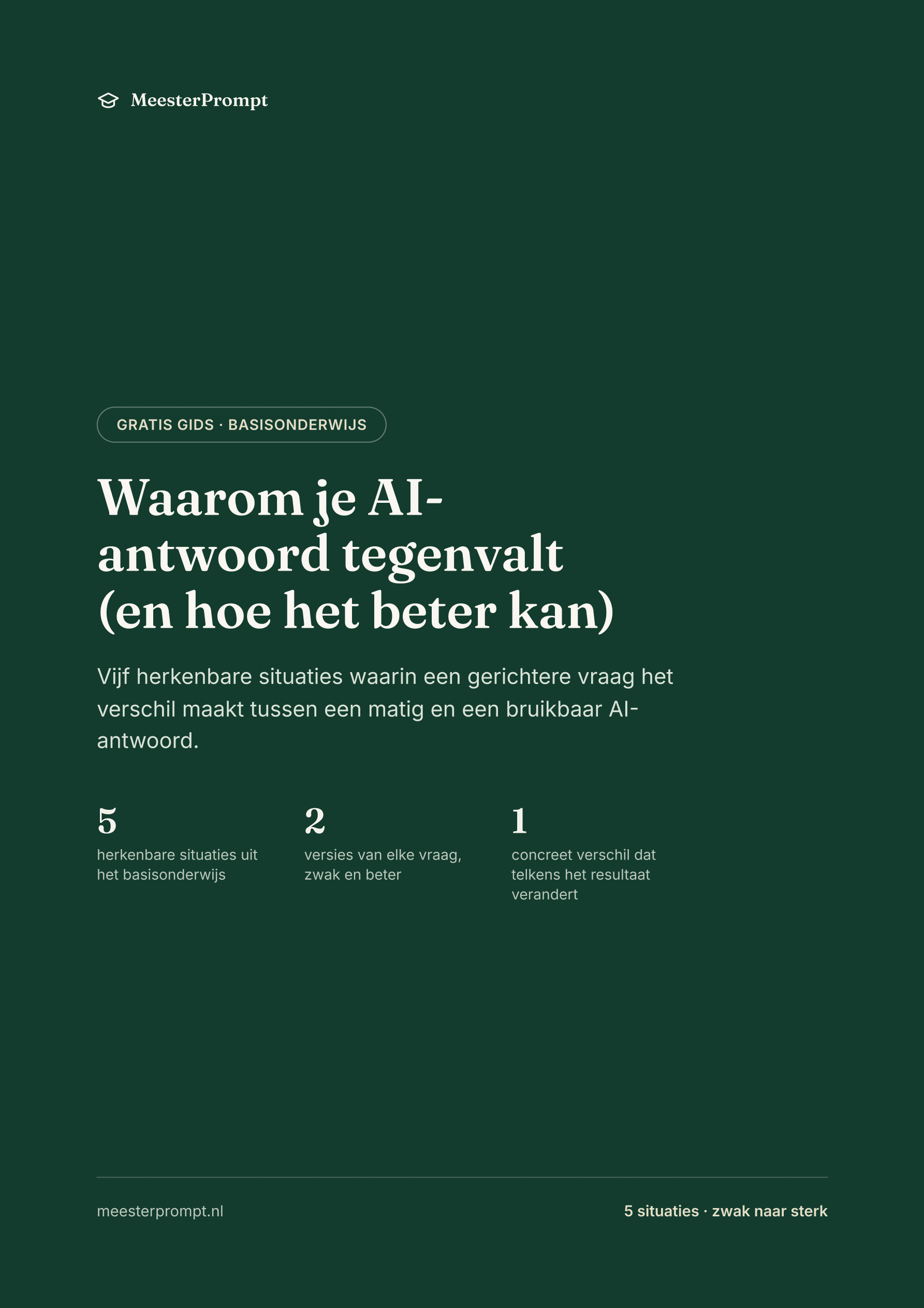 Gids Waarom je AI-antwoord tegenvalt, voorkant