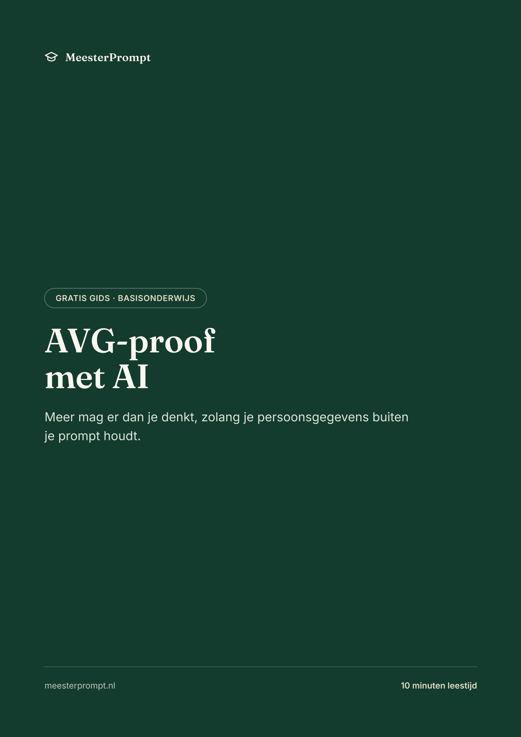 Gids AVG-proof met AI in de klas, voorkant