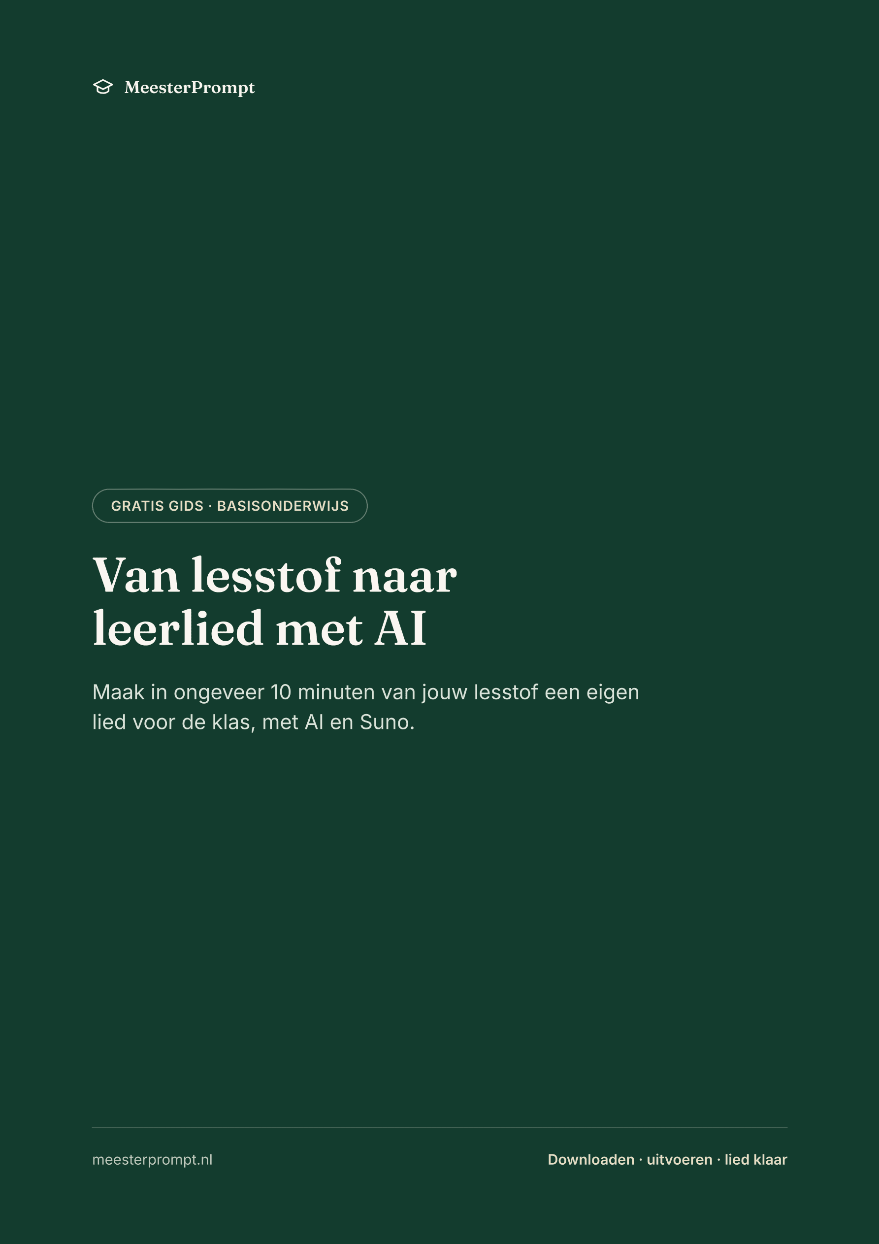 Video en gids: maak met AI een leerlied over jouw lesonderwerp, voorkant gids